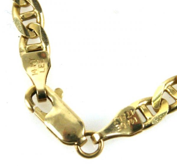 14K YELLOW GOLD MEN'S FIGGERO 22.5 INCH NECKLACE - 3