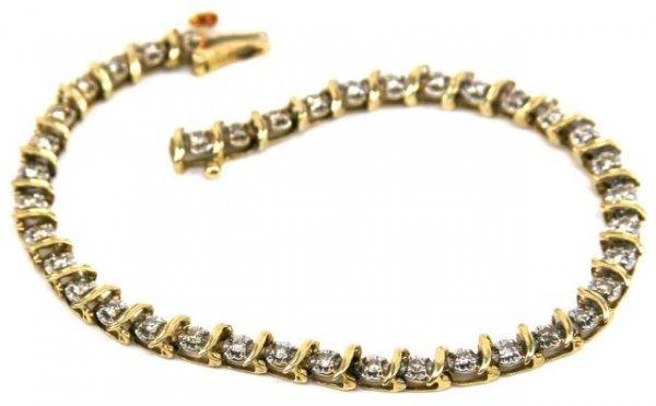 LADIES DIAMOND TENNIS BRACELET 14K