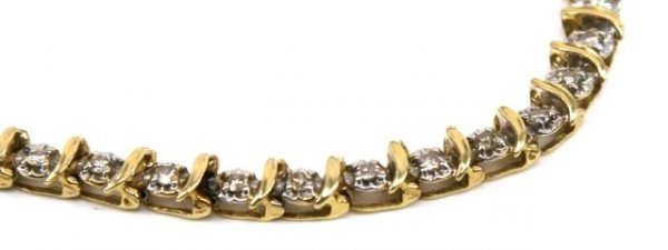 LADIES DIAMOND TENNIS BRACELET 14K - 2