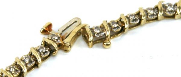 LADIES DIAMOND TENNIS BRACELET 14K - 3