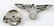 WWII GERMAN THIRD REICH SS TOTENKOPF CAP BADGE LOT - 2