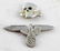 WWII GERMAN SS TOTENKOPF EAGLE OFFICER CAP BADGES