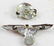 WWII GERMAN SS TOTENKOPF EAGLE OFFICER CAP BADGES - 2