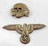 WWII GERMAN WAFFEN SS TOTENKOPF AND CAP EAGLE LOT