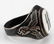 WWII GERMAN 3RD REICH WAFFEN SS SILVER ENAMEL RING - 3