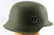 WWII GERMAN THIRD REICH SS HELMET DOUBLE INSIGNIA