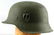 WWII GERMAN THIRD REICH SS HELMET DOUBLE INSIGNIA - 3