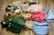 LOT ANTIQUE DOLLS HANDMADE CLOTHES & BEAR PUPPET
