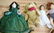 LOT ANTIQUE DOLLS HANDMADE CLOTHES & BEAR PUPPET - 5