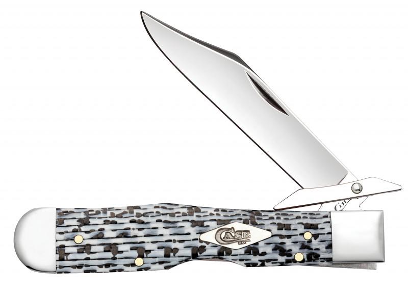 CASE BLACK AND WHITE FIBER WEAVE CHEETAH 38922: Locking Clip Blade with Swing Guard 4 ? in (11.1 cm) closed, 3.5 oz (99.2 g). Incredibly light, yet tough enough for use in all types of industries, from automotive toaerospace. Now Case brings Black 