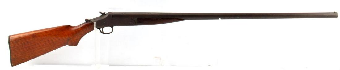 ANTIQUE SINGLE SHOT H&R 16 GA TOPPER SHOTGUN: This single shot Topper break-barrel 16 gauge shotgun made by Harrington & Richardson Arms Co. is an antique likely made in between the years of 1906 and 1915. It has significant wear throughout the g