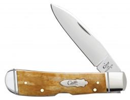 CASE BOSE ANTIQUE BONE SMOOTH TRIBAL LOCK KNIFE: TB612010L SS • Locking Spear Blade 4 ? in (10.5 cm) closed, 3.3 oz (92.1 g). “Traditionally smooth” describes this bright antique bone handle displaying elegant tones ranging from wheat to light