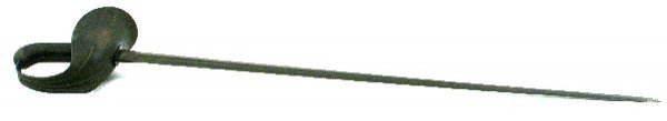 WWI US MILITARY 1913 PATTERN CAVALRY SWORD: 35 inch double edged blade (Dull). Maker LF&C 1918. Metal guard and hilt. No scabbard.