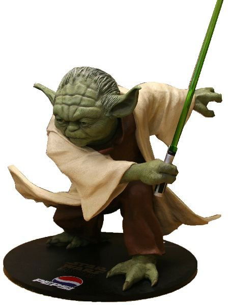 yoda life size statue
