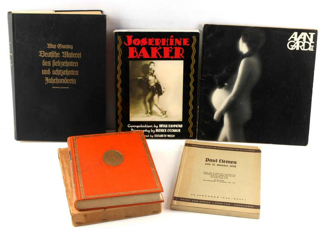 5 EROTIC AVANT GARD & GERMAN PHOTO BOOK LOT: Lot includes 5 books (1) German erotic photo and prose "DAS UPPIGE WEIB" 50 (2) AVANT GARD NUMBER 6 "In Bloom" cover 15 (3) a "Josephine Baker" photo book by Bryan Hammond and Patrick O'Connor (4) "Pa