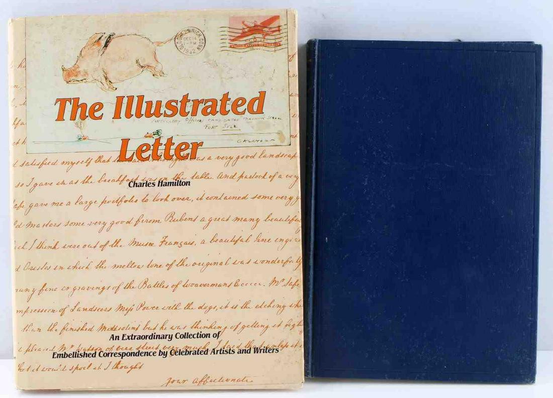 1936 HISTORY OF FREE FRANKING & ILLUSTRATED LETTER: Lot of 2 excellent reference book sources on a scarce area of collectibles: 1) "Edward Stern The History of Free Franking of Mail in the United States" (1936), and 2) "The Illustrated Letter by Charle