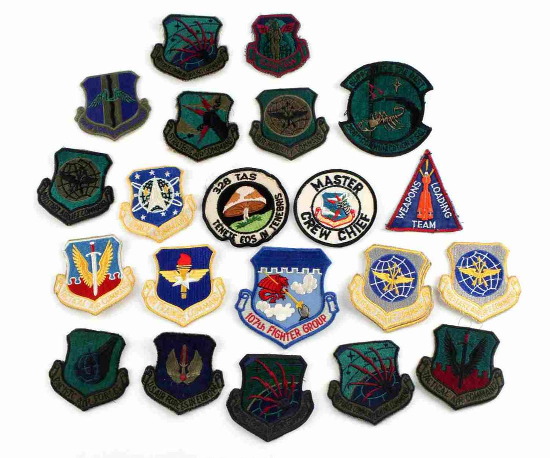 KOREAN VIETNAM WAR USAF PATCH LOT OF 22: Only a few repeats, see photos, good condition.
