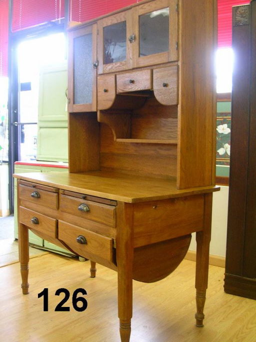 70126 Antique Possum Belly Bakers Cabinet Oak 1900 Mar 04 2005