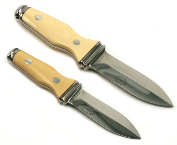 A.G. RUSSELL STING KNIFE LOT OF 2 WITH IVORY GRIPS