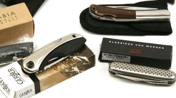 MIXED KNIFE LOT OF FOLDING KNIVES - GERBER KERSHAW - 3