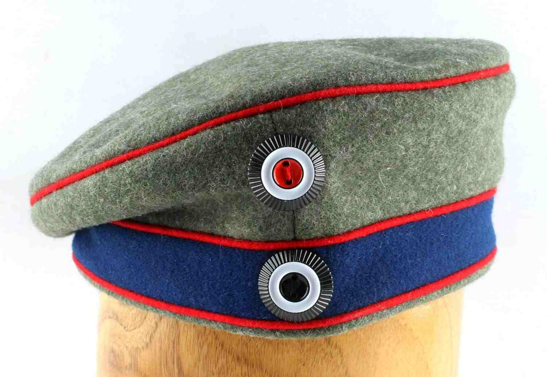 WWI PRUSSIAN MILITARY MEDICAL FIELDMUTZE HAT: Size 59. Does not fluoresce. Very good condition. Unauthenticated, sold as is.
