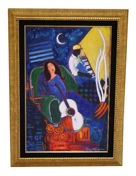 JAZZ CLUB SONIA DEL SIGNORE GICLEE ON CANVAS