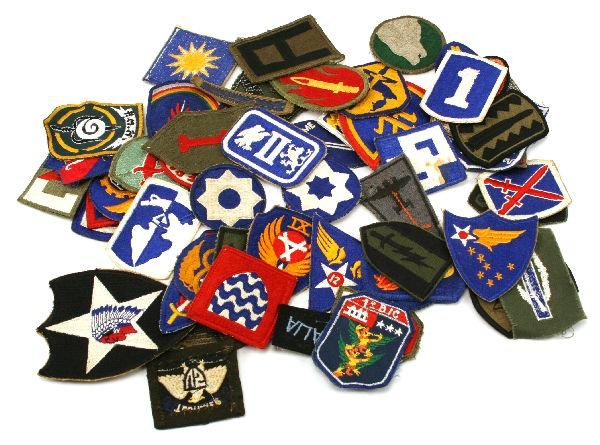 MIXED LOT OF WWII to VIETNAM ERA MILITARY PATCHES: MIXED LOT OF WWII to VIETNAM ERA MILITARY PATCHES Mixed lot of mostly US military to include, 24th Corps, 2nd Army, 5th Army, 2nd Inf Division and many more. Most have been removed from uniforms. A fe