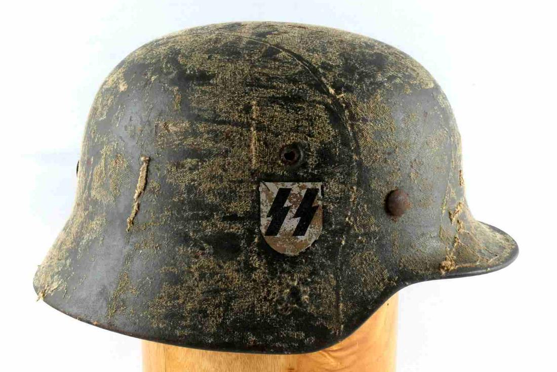 WWII GERMAN THIRD REICH SS PARTISAN M40 HELMET