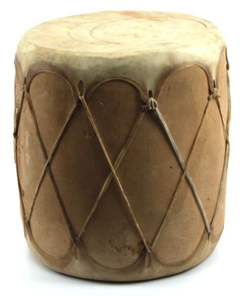LARGE NATURAL HIDE SKIN DRUM