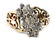 LADIES 10K GOLD DIAMOND CLUSTER COCKTAIL RING