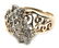 LADIES 10K GOLD DIAMOND CLUSTER COCKTAIL RING - 2
