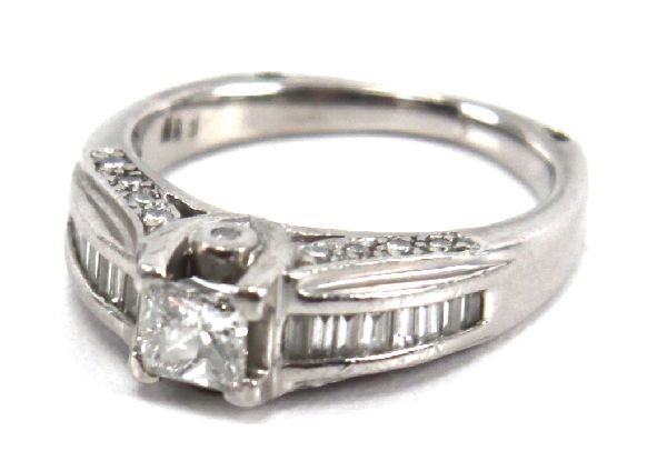 PLATINUM 1/2 CT DIAMOND ENGAGEMENT RING