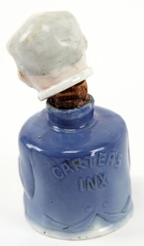 ANTIQUE INK BOTTLE LOT CARTER'S INX FIGURAL & M - 4