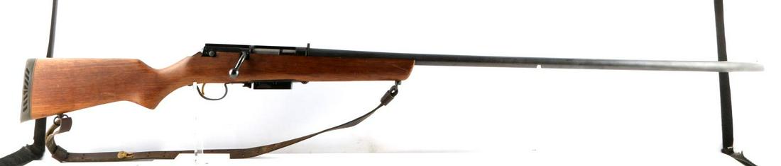 MARLIN GOOSE GUN MOD 55 BOLT ACTION RIFLE 12 GA: 1954 - 1964 production. Features a 36 inch barrel with bright clear bore, maker, model, caliber, and serial number marked to left side of barrel and receiver, 3 inch magnum chamber, wood stock, rubber
