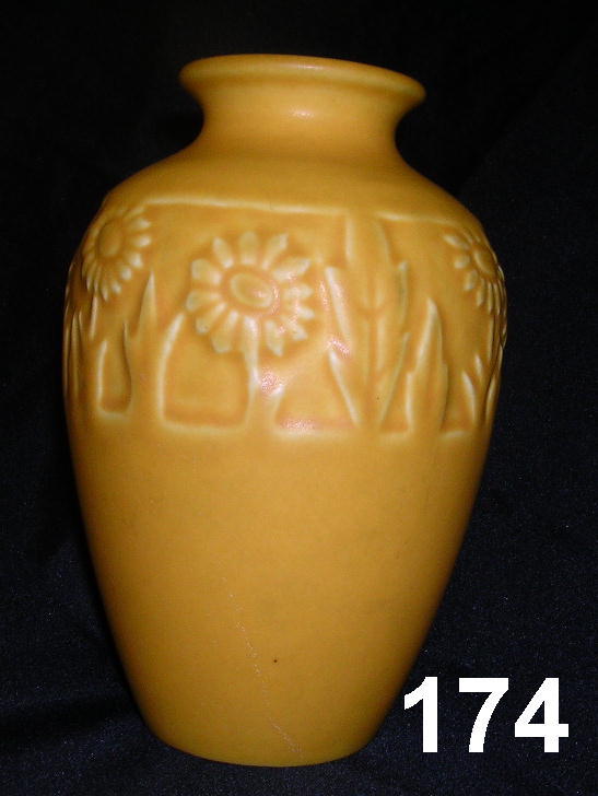 ROOKWOOD ART POTTERY VASE 2591 1925 GOLD DAISY