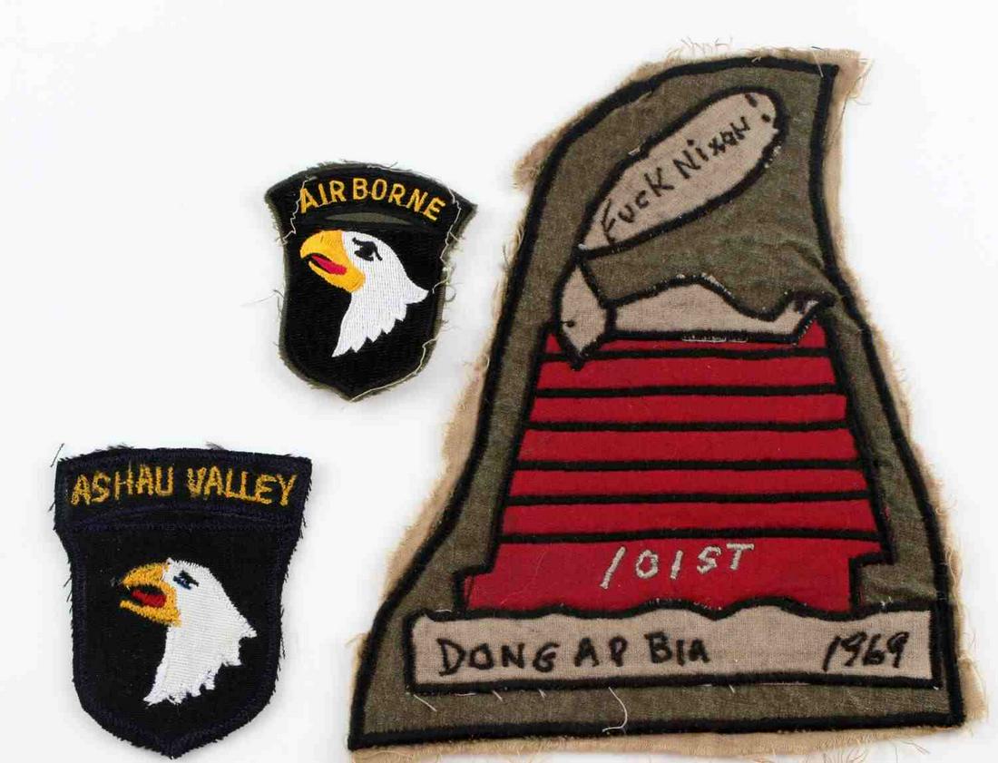 VIETNAM RARE IN COUNTRY PATCH DONG AP BIA HILL 937: "Mountain of the Crouching Beast" aka Hill 937, Hamburger hill, 1969, patch measures 8 by 9 inches.