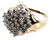 LADIES 10K GOLD 1.5 TCW DIAMOND CLUSTER RING