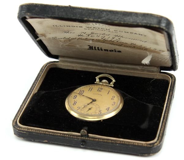 ANTIQUE 14K GOLD ILLINOIS POCKET WATCH 21 JEWELS