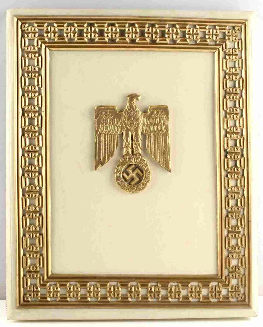 WWII GERMAN SS OBERSTURMFUHRER PROMOTION DOC: WWII German SS_Obersturmfuhrer (First Lieutenant) promotion to Michael Wittmann award certificate presented June 22, 1944. Document in canvis like holder. Includes case that open 90 degrees with a Rei