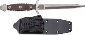 CASE BESH WEDGE STILETTO KNIFE WITH TEC LOC SHEATH: New Case BESH Wedge designed by Brent Beshara, inspired by the V-42 of WWII fame has a Surgical steel dual edge fixed stiletto blade with full tang construction, G-10 handle grips, protective finger g