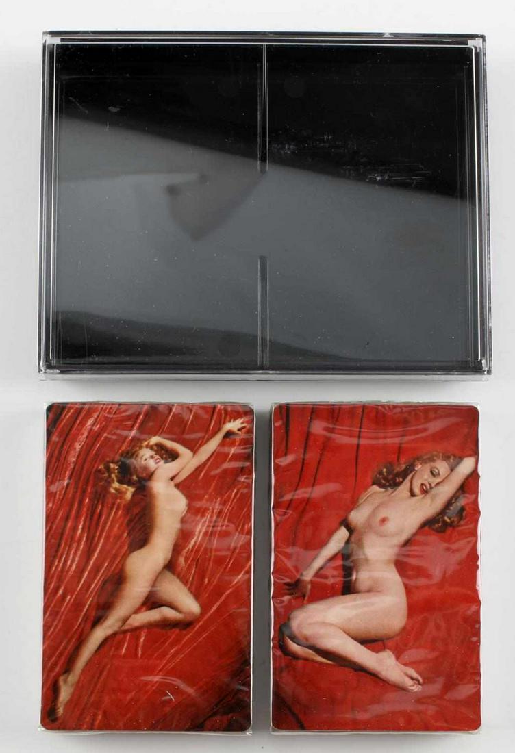 MARILYN MONROE DOUBLE DECK PLAYING CARDS 1976: Tom Kelly Studios sealed double deck.