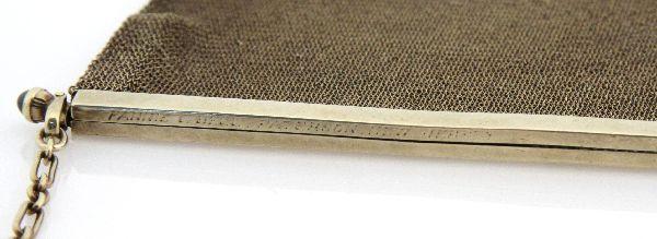 A.G. BELL DESCENDANT 14K GOLD MESH FLAPPER PURSE - 3