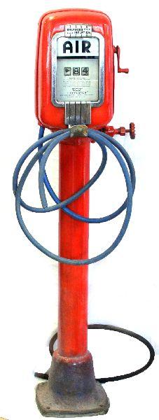 VINTAGE ECO TIREFLATOR GAS SERVICE STATION AIRPUMP: 49 inch Eco Tireflator with modern hose attached. Unit was serviced and maintained. Very good condition with slight paint wear to top. Base without paint.