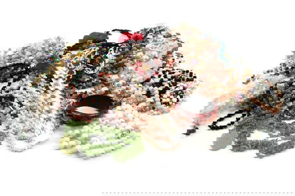 HUGE SHELL GEM NATURAL STONE & BEAD JEWELRY LOT: A large collection of natural stone, gemstone, shell costume bead jewelry. Some of the stones included are amethyst, rose quartz, turquoise, opals, various agates, corals, pearl, and more. Nearly 5 lb