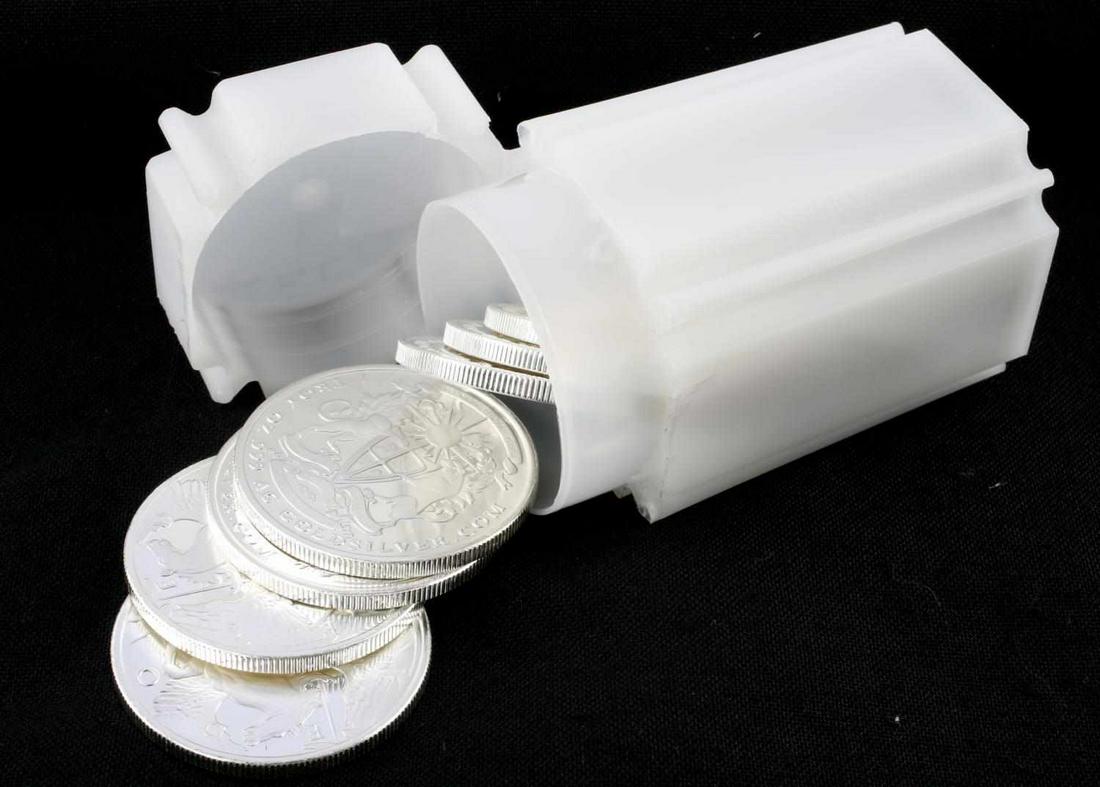 10 1 OZT .999 FINE SILVER PEGASUS ROUNDS: All electronically tested pure silver This lot has a reserve.