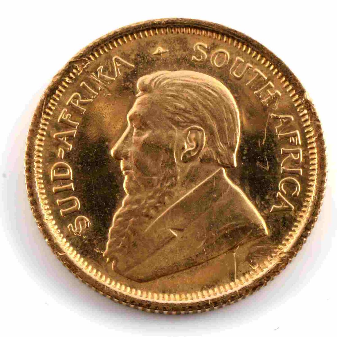 1983 1/10 OZ GOLD SOUITH AFRICA KRUGERRAND: Uncirculated, fine gold. This lot has a reserve.