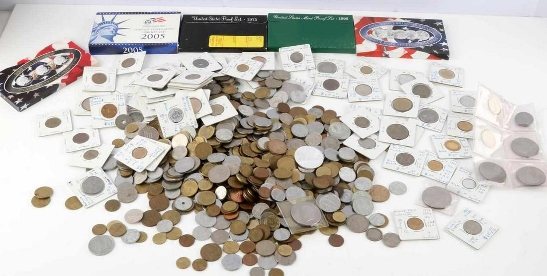 10 POUNDS OF UNSEARCHED WORLD COINS & NUMISMATICS: One of our most popular offerings, truly unsearched, rumors of gold and silver have been reported, no guarantees, but these are extremely popular.
