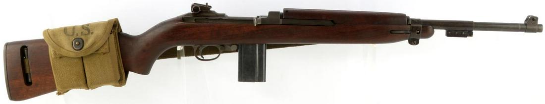 WWII US ARMY INLAND M1 CARBINE .30 CAL RIFLE: WWII US Army Inland M1 carbine .30 caliber rifle in good condition. Barrel measures 18 inches long in total and features a bright and clear bore. Action is ver smooth. Rifle is marked behind the rear 