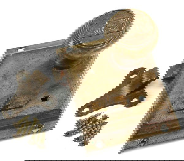 LOUISVILLE & NASHVILLE RAILROAD DOOR KNOB & LOCK