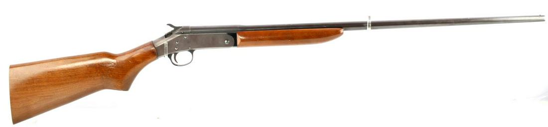 H&R TOPPER MODEL 158 SINGLE SHOT .410 SHOTGUN: Features a 28 inch barrel with bright clean bore, marked .410 Gauge-P full choke at top, 3 inch chamber, model and serial number marked to left side, wood stocks, missing butt plate, bead front sight.